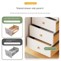 Meuble de rangement pour salon et chambre à coucher en acier inoxydable avec tiroirs en bois pour l'organisation de la chambre