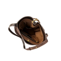 Sac à bandoulière portable en cuir suédé pleine fleur pour femme, finition soyeuse
