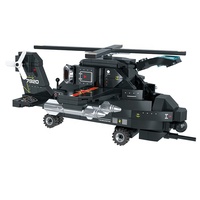 COGO 3D Q Version Avion Hélicoptère Bloc Briques Construction Éducative Blocs de Construction Jouets Pour Enfants