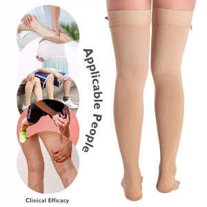 Calcetines <span class=keywords><strong>de</strong></span> <span class=keywords><strong>compresión</strong></span> Sosation hasta el muslo con cremallera 20-30 mmHg, <span class=keywords><strong>medias</strong></span> <span class=keywords><strong>de</strong></span> <span class=keywords><strong>compresión</strong></span> hasta el muslo con cremallera para mujeres y hombres con hinchazón y edema - Product Image 4