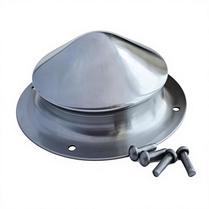 Bouclier médiéval avec rivets, acier de calibre 18, finition argentée, style antique - Product Image 2