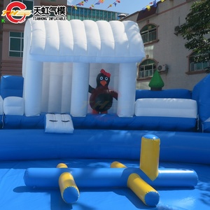 Khổng lồ 22m Dia <span class=keywords><strong>Inflatable</strong></span> ngoài trời sân chơi nước Gấu bắc cực chim cánh cụt ICE LAND trượt nước với hồ bơi - Product Image 4