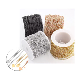 Chaîne de queue Aceworks en acier inoxydable plaqué or 18 carats |   Chaîne d'extension à maillons pour la fabrication de colliers et de bracelets DIY - Product Image 1