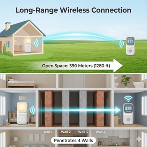 KT-268D MINUSWIRE Digital Audio <b>Baby</b> <b>Monitor</b> with Soothing Night Light, 1000ft Long Range and Temperature Sensor - Product Image 6