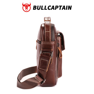 Sac messager décontracté pour homme BULLCAPTAIN, sac à main portable pour affaires, sac à bandoulière en cuir pour homme, sac pour téléphone portable 6,5 pouces - Product Image 5