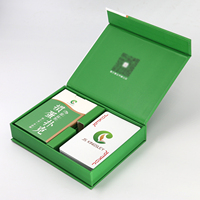 Cartes de poker personnalisées de qualité supérieure avec logo dans un coffret de présentation de luxe, cartes de poker publicitaires pour cadeaux d'affaires