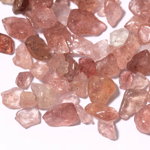 Graviers de fraise naturels Offres Spéciales copeaux de cristal polis pierres dégringolées de guérison graviers pour la décoration Fengshui - Product Image 4
