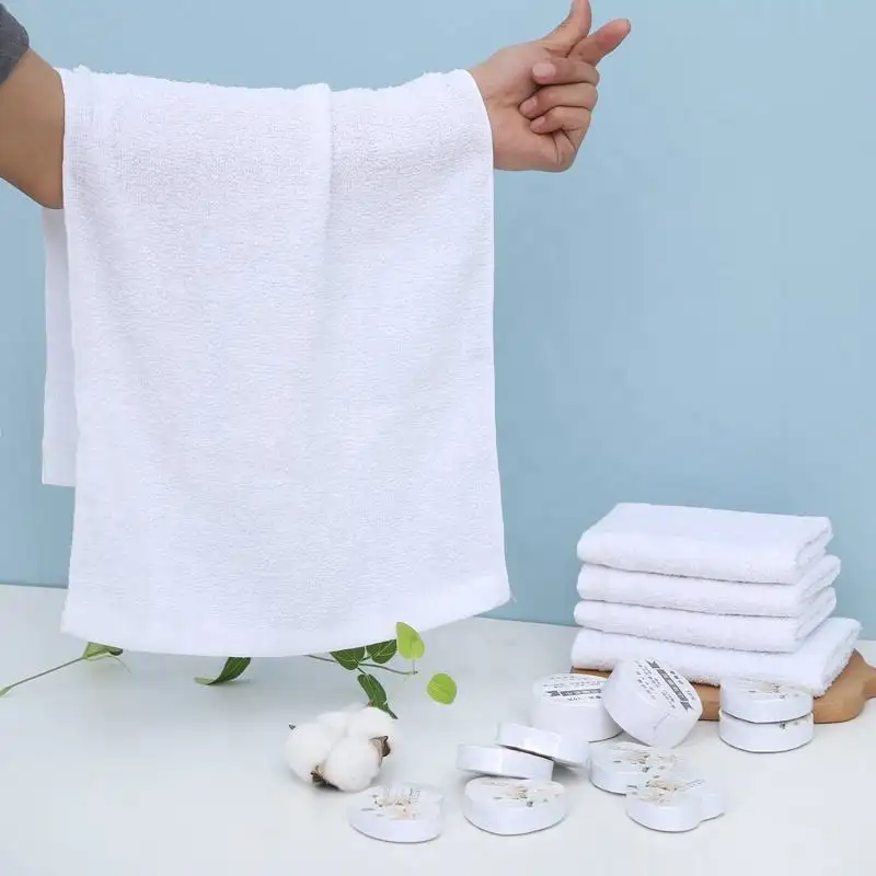 Toalha macia comprimida super, toalha descartável de algodão portátil para face, para casa