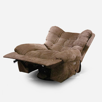 Fauteuil inclinable multifonctionnel électrique en PU, design moderne, pieds en bois, caractéristiques intelligentes et écologiques pour