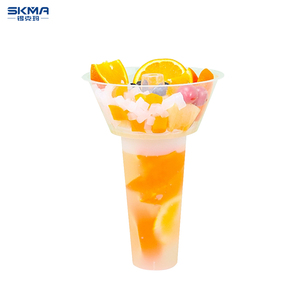 Khay đựng thức ăn nhanh, salad, gà rán, đồ ăn nhẹ trong suốt màu đen bán buôn, có thể in logo tùy chỉnh - Product Image 6