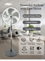 Ventilateur industriel vertical silencieux oscillant haute puissance de 16-18 pouces en plastique pour extérieur, grande puissance de ventilation