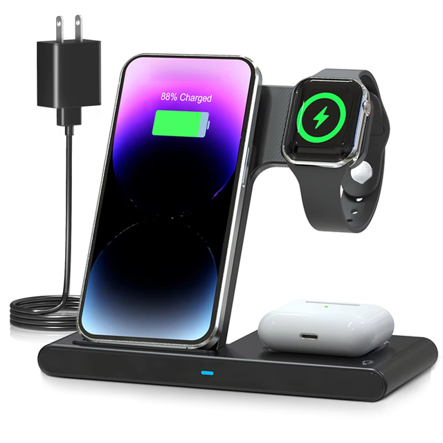 3 in 1 Charger Stand Multiple Devices Wireless Charger Charging Station