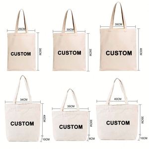Sacs fourre-tout en toile personnalisés de grande taille, sacs d'épicerie réutilisables avec une poche externe - Product Image 4