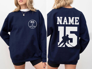 Sudadera Personalizada para Mamá de Jugador de Hockey con Nombre y Número, Ropa para Fanáticos del Hockey - Product Image 3