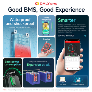 <span class=keywords><strong>Daly</strong></span> Li-ion Smart <span class=keywords><strong>7S</strong></span> <span class=keywords><strong>24V</strong></span> <span class=keywords><strong>100A</strong></span> <span class=keywords><strong>BMS</strong></span> para paquete de baterías de iones de litio para motocicleta <span class=keywords><strong>7S</strong></span> <span class=keywords><strong>24V</strong></span> Inversor de litio 18650 <span class=keywords><strong>BMS</strong></span> Placa inteligente <span class=keywords><strong>Daly</strong></span> - Product Image 4