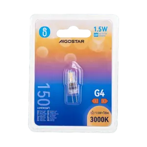 Lampe LED G4 1,5W à faible consommation, longue durée de vie et efficacité ; idéale pour l'éclairage décoratif et d'accentuation dans les espaces - Product Image 2