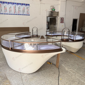 Hiện đại Thông tư High End Glass Jewelry Showcase cong đồ trang sức sang trọng tủ trưng bày cho lớn trung tâm mua sắm <span class=keywords><strong>kiosk</strong></span> - Product Image 3