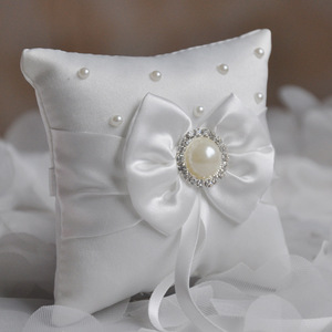 Ruban amour coeur strass anneau oreiller porteur pour fournitures de décoration de fête de <span class=keywords><strong>mariage</strong></span> - Product Image 2