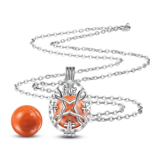 Chime música Angel bola llamada medallón collar de corazón hueco aromaterapia collar de difusor del aceite esencial - Product Image 3