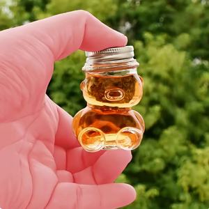 Botella de Vidrio Transparente con Forma de Oso, Creativa y Linda, de 50ml, 80ml, 160ml, 300ml, para Agua, Té, Café, Vino, Jugo, Yogur, Leche, con Tapa de Rosca - Product Image 6