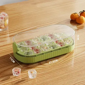 Silver Silicone Ice Moulds with Lid Soft Bottom <b>Square</b> Fruit Ice Molds Tray Kitchen <b>Tools</b> Accessories - Product Image 3