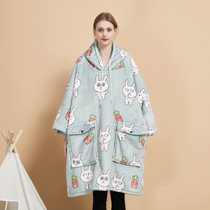 เสื้อกันหนาวมีฮู้ดสำหรับผู้หญิงผ้าขนแกะโพลีเอสเตอร์ฤดูหนาว - Product Image 3