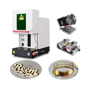 섬유 레이저 색깔 사진 조각 기계 세관 이름 판 인쇄기 상점가를 위한 동봉하는 섬유 레이저 기계
