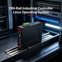 Computadora Integrada Montada en Riel, Sin Ventilador, 2 Puertos Seriales RS485, 2 LAN, Base de Montaje DIN de 35 mm, DC 9-36V para Adquisición de Datos PLC