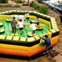 Machine gonflable interactive mécanique Wipeout en PVC pour adultes, avec défi de jeu mécanique, à vendre