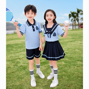 Uniforme <span class=keywords><strong>de</strong></span> Marinero <span class=keywords><strong>para</strong></span> Graduación <span class=keywords><strong>de</strong></span> Jardín <span class=keywords><strong>de</strong></span> Infancia y Primaria, 95% Algodón, Estilo Preppy, Traje Escolar <span class=keywords><strong>de</strong></span> Verano con Emblema Personalizado <span class=keywords><strong>para</strong></span> Niños - Product Image 4