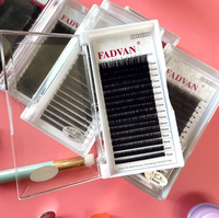 Extensions de cils classiques professionnelles, longues et naturelles, en fibre PBT coréenne, faites à la main, 0.07 0.05, plateaux de cils volume Easy Fan