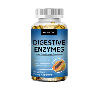 Enzimas Digestivas en Cápsulas Blandas, 120 Unidades, Lipasa de Papaya, Suplemento Dietético para Apoyar la Salud Digestiva - Product Image 1