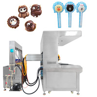 Machine automatique de décoration de gâteaux en acier inoxydable à 4 couleurs pour le versement de chocolat, bonbons et sucettes