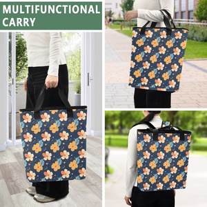 Hawaiian Custom Design Hau Flower Large Capacity 30L <b>Cooler</b> <b>Backpack</b> Lunch Bag Insulated <b>Cooler</b> Carry Hot Food Delivery Bag - Product Image 5