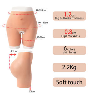 Bragas de silicona suaves con entrepierna abierta para mujer, ropa interior moldeadora de glúteos grandes y cadera, bragas de silicona naturales artificiales - Product Image 3