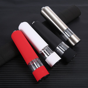 Wholesale Rechargeable Salt and <b>Pepper</b> Mill Black Stainless Steel Plastic Gravity Feature for Spices Box Packed - Product Image 3