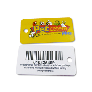 Tùy chỉnh đầy màu sắc không thấm nước chết cắt hình PVC tag nhãn nhựa mã vạch thẻ chìa khóa/Key fobs với vòng kim loại - Product Image 4