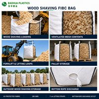 Sac de stockage pour bûches en bois, vente en gros, 2000 kg, ventilé, sac en vrac FIBC Jumbo pour bois de chauffage, traité anti-UV, réutilisable, robuste, Saco De Lena
