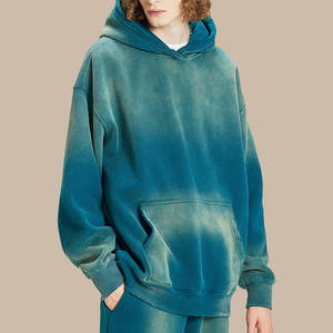 Sudadera con Capucha Retro Degradada Lavada al Ácido, Personalizable al por Mayor, de Primera Calidad, con Cierre y Corte Holgado - Product Image 1