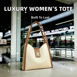 Nouveau sac fourre-tout en cuir PU pour femme, à bandoulière unique, avec fermeture éclair, de haute qualité, durable, sac à main de luxe à porter sous le bras, tendance 01 - Product Image 2