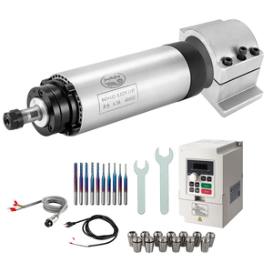 Venta de Fábrica: Motor de Husillo Refrigerado por Aire de 65mm y 0.8kw ER11 con Inversor VFD, Kit de Motor de Husillo para Grabado en Madera y Acrílico - Product Image 1