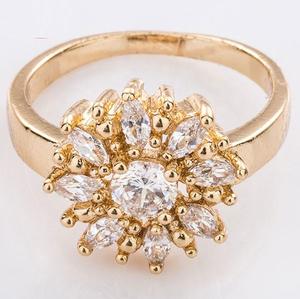 Turkish Design 18K Gold <b>Ring</b> Luxury Yellow Gold Plated <b>Statement</b> <b>Ring</b> Trending Exotic Fashion Jewelry NonTarnish Copper Alloy - Product Image 1