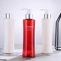 Ensemble de flacons cosmétiques transparents en PET Boston Round PCR personnalisés pour shampoing, toner et produits de lavage, avec pompe/bouchon pulvérisateur
