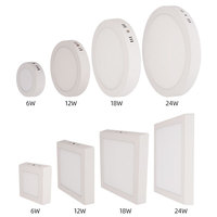 Lampes de panneau sans cadre encastrées en surface mince en aluminium Shingel 6W 12W 18W 24W Panneau de plafond à led