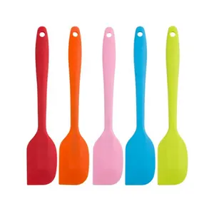Wholesale baked cake spatula-8 inch Heat Resistant Colorful Baking Pastry Cake Tools Non stick butter Silicone Spatula