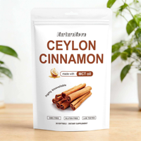 NurtureNova Gélules de cannelle de Ceylan avec huile MCT |   Complément alimentaire antioxydant et pour le soutien de la glycémie (30 gélules molles)