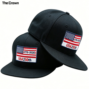 Casquette Snapback 6 Panneaux en Toile Denim Y2K Hip Hop avec Logo Personnalisé, Bord Plat, Broderie Noire, Vente en Gros pour l'Extérieur - Product Image 2