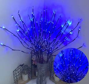 Lampes LED en forme de branche de bouleau blanches, 20 LED, fonctionnant sur piles, flexibles, pour la décoration de Noël, de mariages, de fêtes à domicile et de tables - Product Image 4