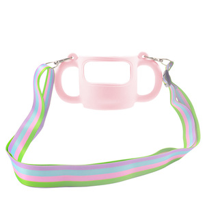 Housse de protection en silicone pour thermos et bouteille d'eau avec poignée et cordons colorés - Product Image 6