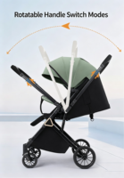 Poussette bébé réversible haut de gamme modèle QQ1, légère, pliable, 4 roues, avec auvent, plusieurs couleurs